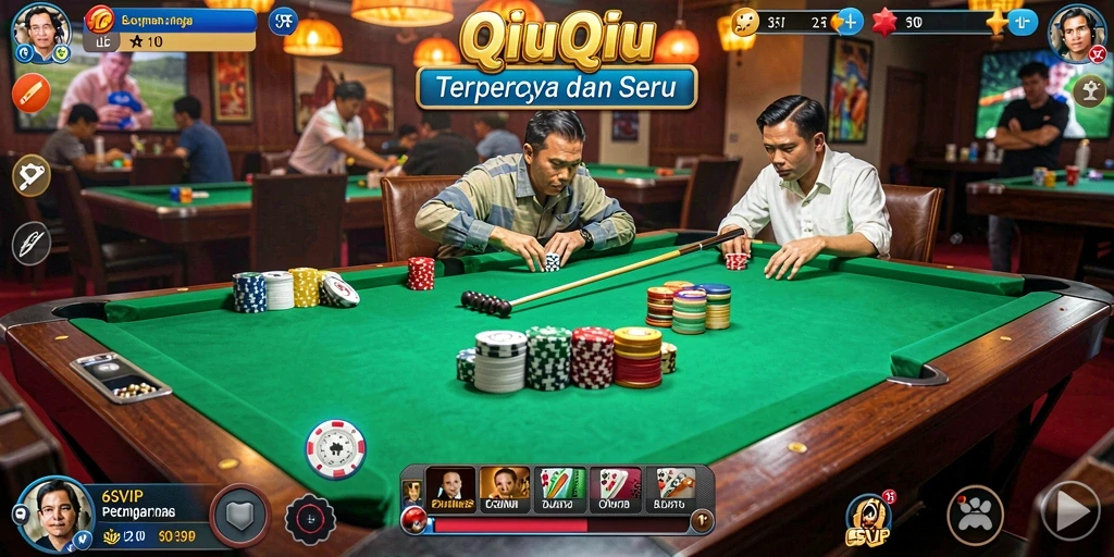 Tampilan gameplay menarik dari 6SVIP saat bermain QiuQiu.