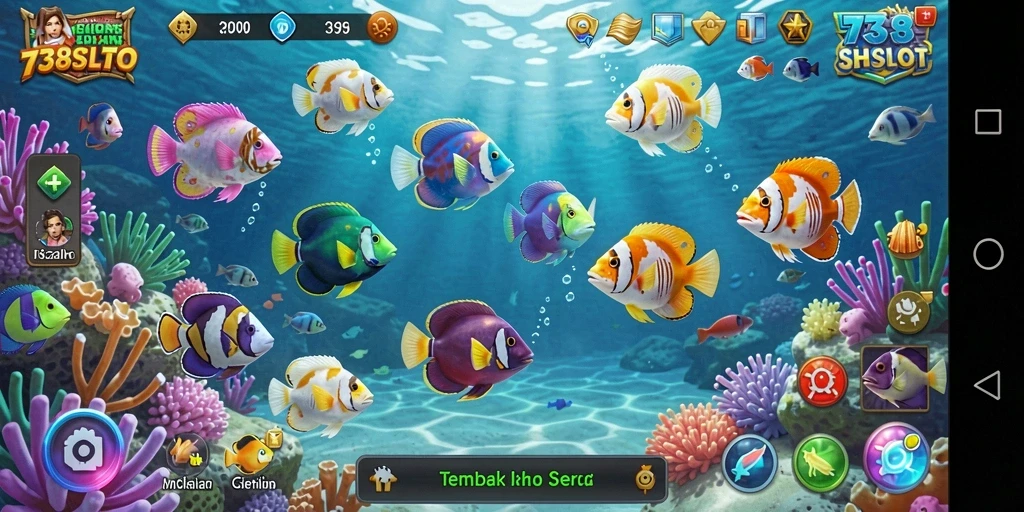Gameplay seru menembak ikan di 738SLOT.