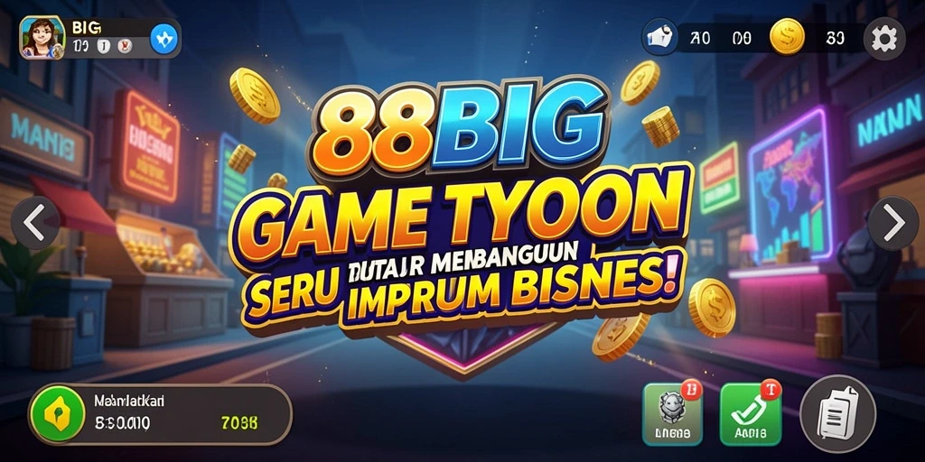 Screenshot gameplay 88BIG menampilkan aksi membangun bisnis dan strategi.