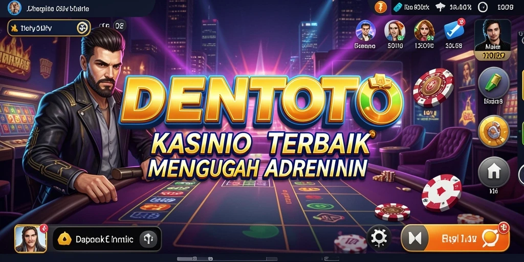 Tangkapan layar utama DENTOTO menampilkan gameplay Kasino yang menarik.