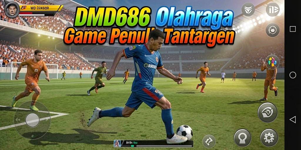 Screenshot gameplay DMD686 menampilkan pertandingan olahraga yang intens.