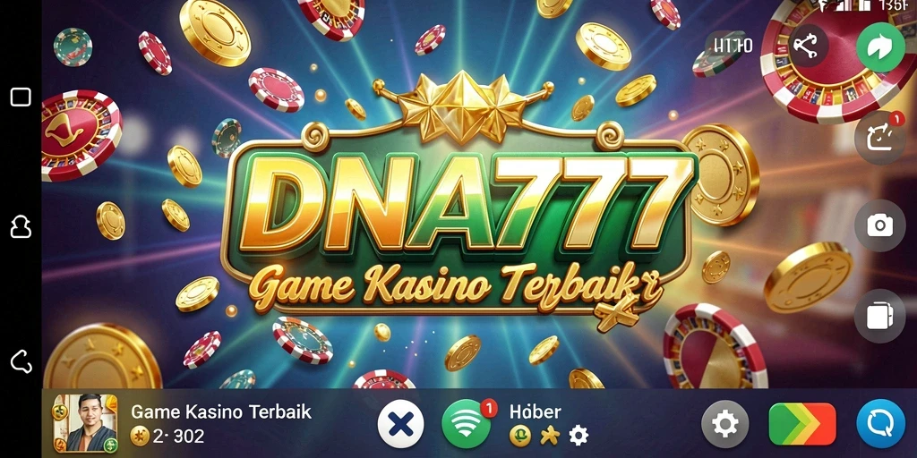 Screenshot utama DNA777 menampilkan gameplay Kasino yang menarik dan interaktif.