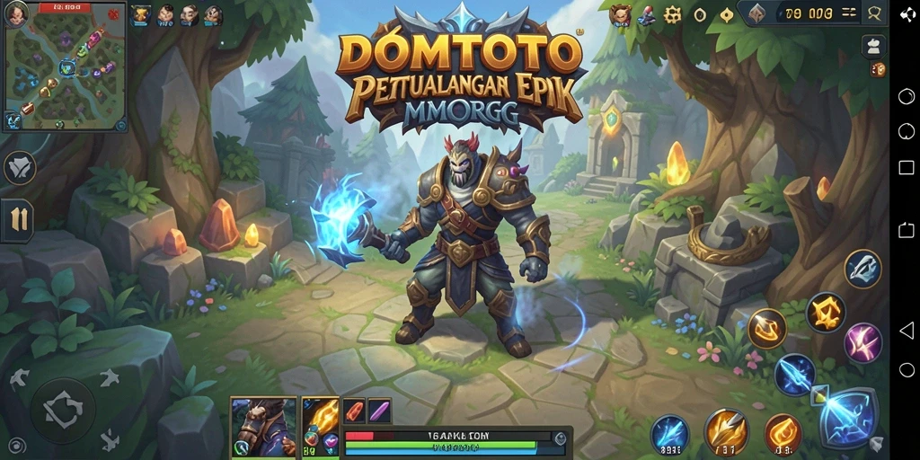 Screenshot DOMTOTO menampilkan dunia MMORPG yang epik dan penuh petualangan.