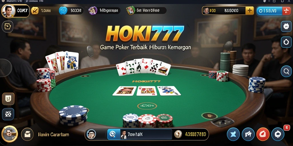 Screenshot utama HOKI777 menampilkan gameplay Poker yang menarik dan dinamis.