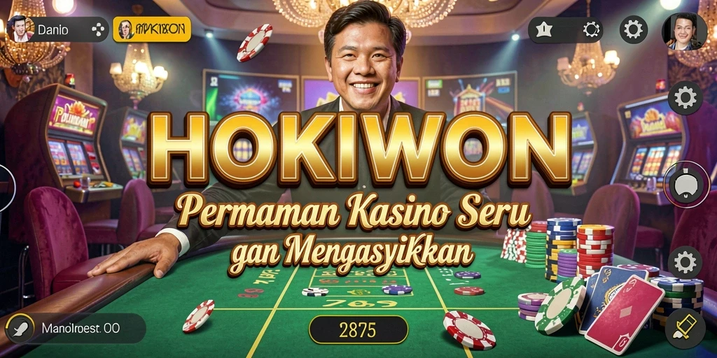 Tampilan gameplay HOKIWON dengan suasana Kasino yang menegangkan.