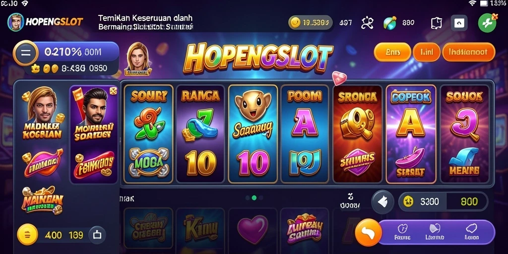 Tampilan gameplay HOPENGSLOT yang mengasyikan dan penuh warna.