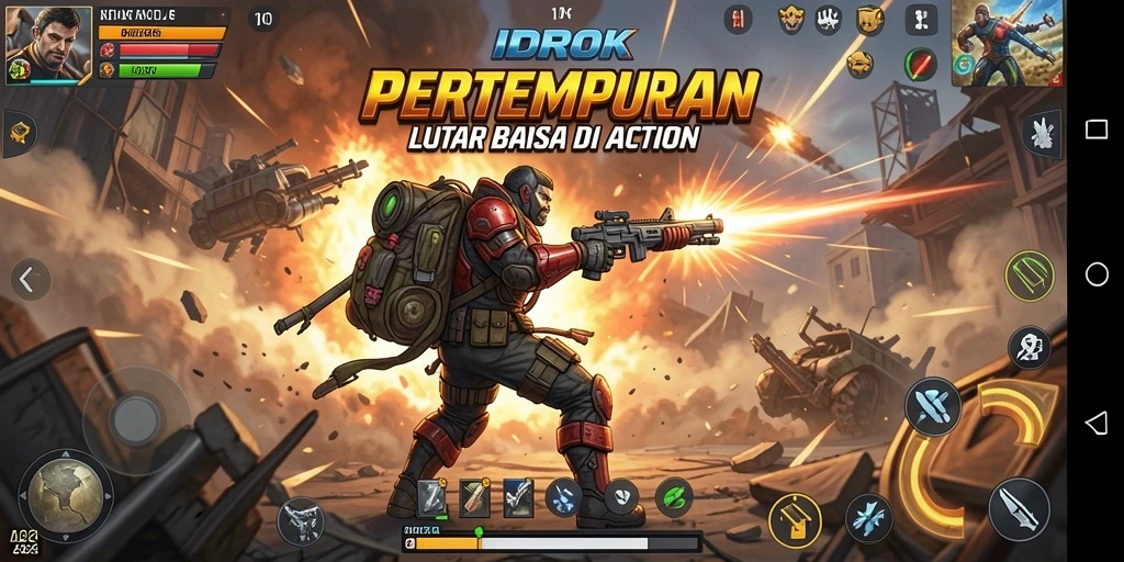 Gameplay IDROK yang penuh aksi dan seru di layar.