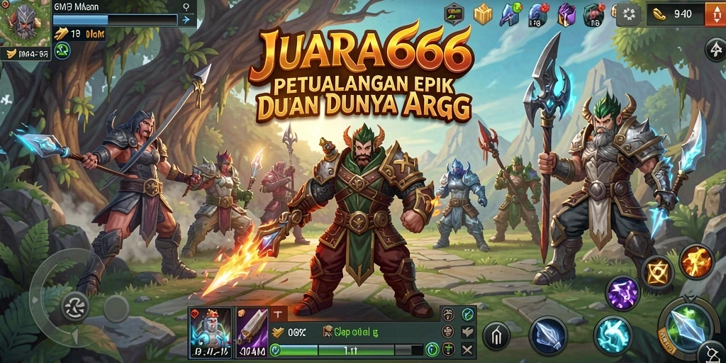 Tampilan menakjubkan gameplay ARPG JUARA666 di dunia fantasi.