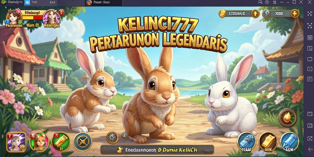 Gambaran gameplay pertarungan kelinci yang seru dan dinamis.
