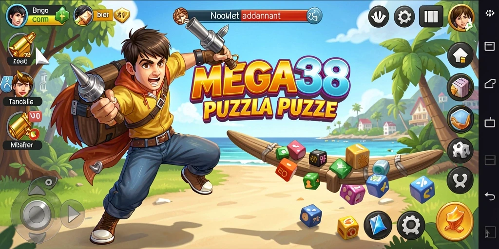 Tampilan gameplay MEGA388 yang menantang dan penuh warna.