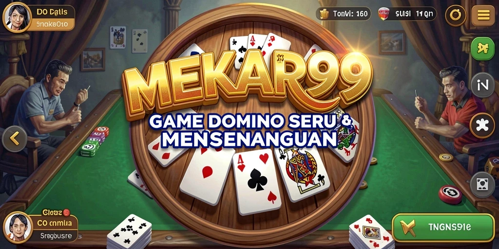Screenshot gameplay Domino MEKAR99 yang seru dan menantang.