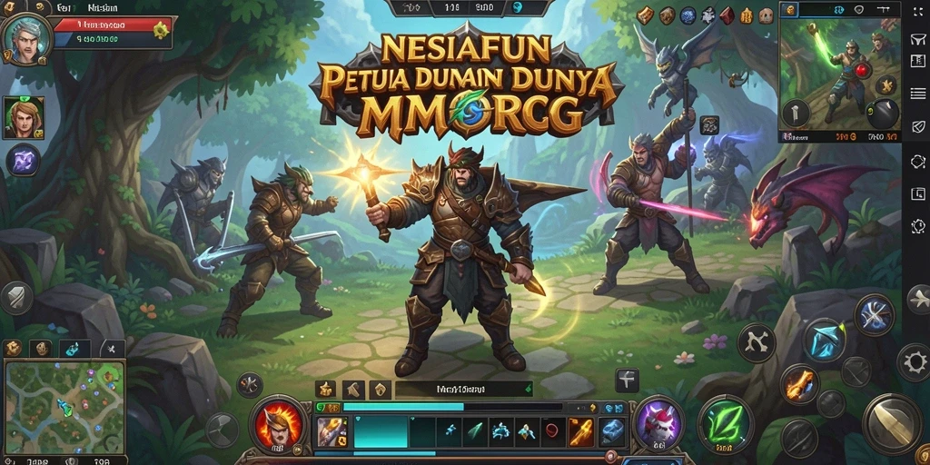 Tampilan gameplay menakjubkan di dunia MMORPG NESIAFUN.