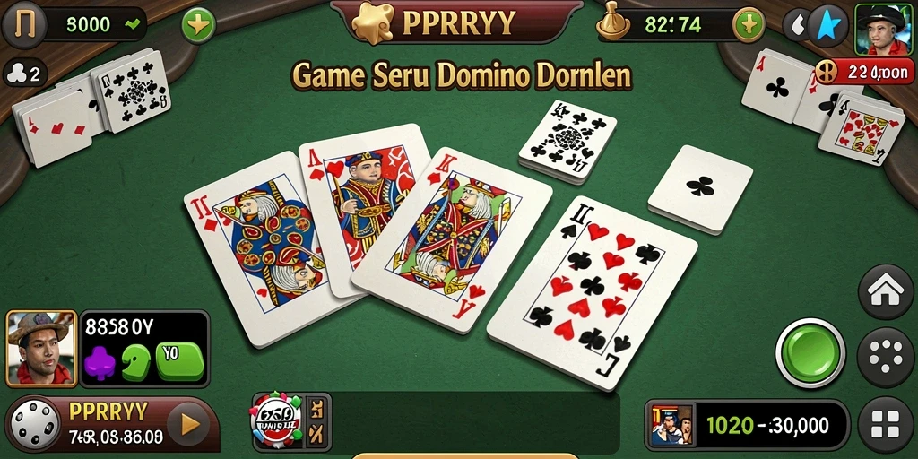 Screenshot PPRRYY menampilkan gameplay seru Domino yang menarik.