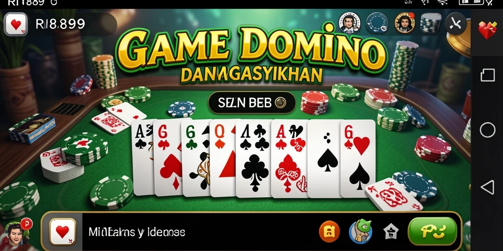 Screenshot gameplay RI889 yang menampilkan keseruan bermain Domino.