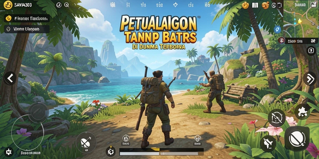 Tangkapan layar gameplay SAVAYA303 menampilkan petualangan di dunia terbuka yang luas.