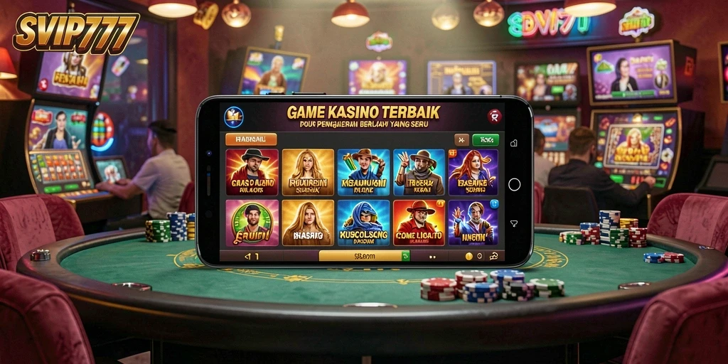 Screenshot gameplay SVIP777 menampilkan aksi seru di Kasino virtual.