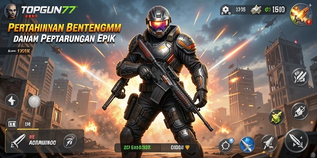 Tangkapan layar permainan Tower Defense yang menegangkan dan penuh aksi.