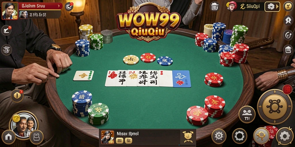 Screenshot WOW99 menampilkan gameplay QiuQiu yang seru.