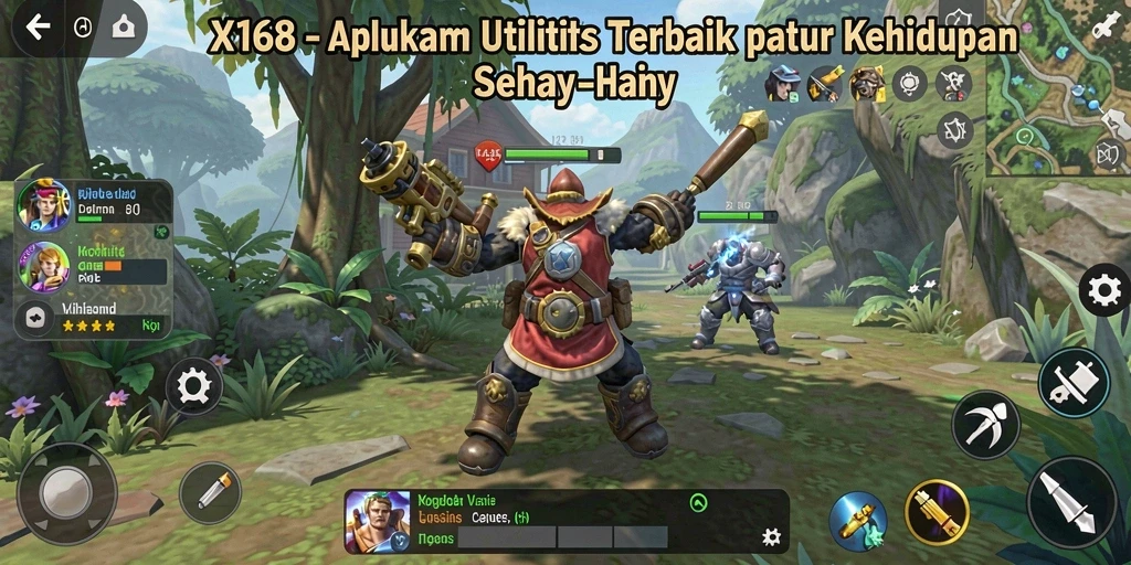 Screenshot utama X168 menunjukkan antarmuka aplikasi yang intuitif dan fitur yang fungsional.